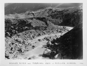 Hooker River and terminal face of Mueller Glacier