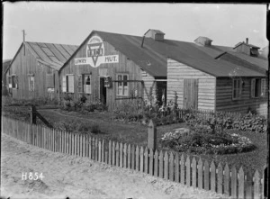 An external view of the YMCA Lowry Hut at the New Zealand Infantry and General Base Depot, Etaples