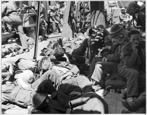 Troops evacuated from Greece arrive on ship in Alexandria, Egypt