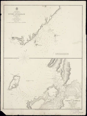 Entry anchorage : Porirua Harbour and Mana Island / surveyed by J. L. Stokes.