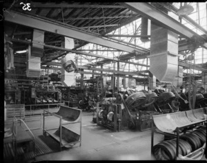 Interior of Dunlop factory in Upper Hutt