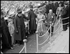 Her Majesty Queen Elizabeth II leaving the royal box at the Ellerslie Race Course - Photograph taken by E Woollett