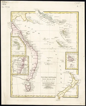New South Wales, New Zealand, New Hebrides and the islands adjacent : comprising the discoveries of Mendana, Quiros, Carteret, Bouganville, Surville, Cook, Shortland, &c. &c. with the British settlements at Port Jackson, Norfolk Island, &c.