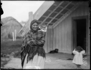 Maori woman and child