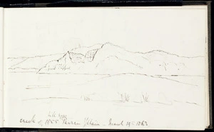 Crawford, James Coutts, 1817-1889 :Hill near crack of 1855 [earthquake] Pairau Plain. March 19 1863