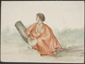 Artist unknown :New Zealand girl Auckland. [1830-1840s]