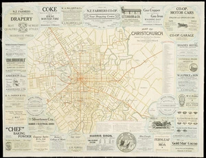 Map of Christchurch : shewing tram routes & public buildings.