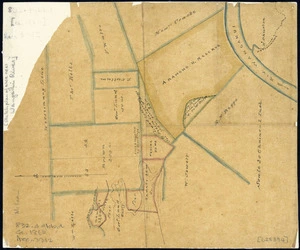 [Creator unknown] :[Sketch plan of the area near the Wanganui River] [ms map]. 186-?