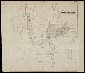 Map shewing runs in the Wakatipu district