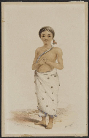 Angas, George French, 1822-1886 :Tao, a New Zealand girl [1844]