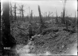 Taking water to the front line in World War I, Rossignol Wood, France