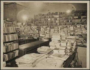 View of interior of Newbolds Bookshop, George Street, Dunedin - Photograph taken by Edward Arthur Phillips