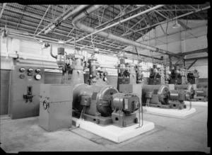 Compressor room in the boiler house, Dunlop factory