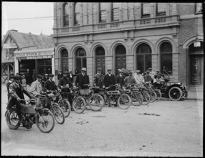Motorcylists, Gloucester Street, Christchurch