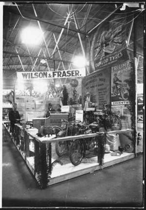 Exhibition stand advertising motorcyles
