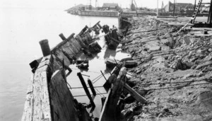 Wharf damage in Napier, caused by the 1931 Hawkes Bay earthquake
