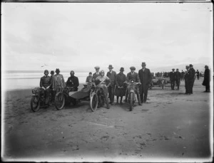 Motorcycle rally, New Brighton beach, Christchurch