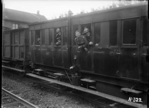 World War I New Zealand troops on the leave train