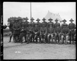 Officers at a New Zealand training camp in England, World War I