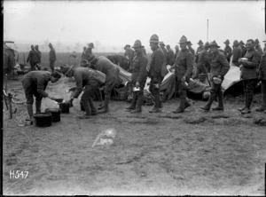 Meal time for New Zealand troops, Louvencourt