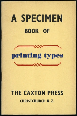 A specimen book of printing types.