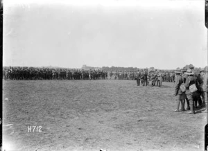 The Ministerial party attends a church parade of a New Zealand Infantry Brigade, France