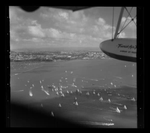 Yachts in Auckland to Suva yacht race, Auckland Harbour