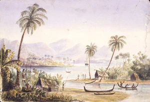 Gold, Charles Emilius 1809-1871 :A-no-no Bay New Caledonia [ca 1850]