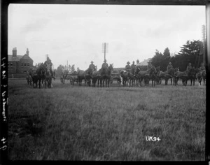 New Zealand mounted troops at their camp in England, World War I