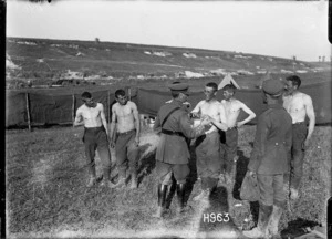 German prisoners medically examined in Puisieux, World War I