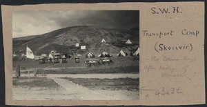 View of ambulances and tents of field hospital, Serbia