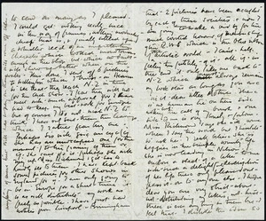 Second page of letter from Frances Hodgkins to Rachel Hodgkins