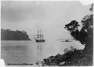 Half Moon Bay, Stewart Island, with whaling ship Splendid