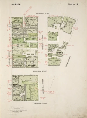 After the earthquake; Napier, map of Block No.3