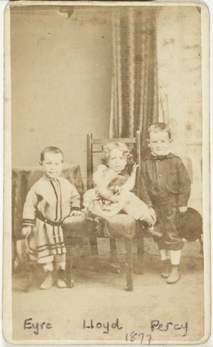 Portrait of Percy, Eyre, and Lloyd Evans