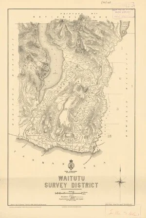 Waitutu Survey District [electronic resource] / drawn by J.C. Potter, October 1906 : hills by W. Deverell.