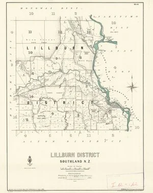 Lillburn District, Southland N.Z. [electronic resource] / drawn by J.C. Potter, May 1917, additions to July 1939.