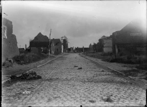 A general view of Bapaume after capture by New Zealand troops, World War I