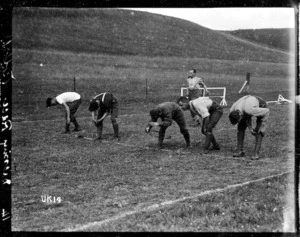 Running race at Codford military camp, England, World War I