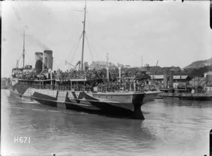 The Princess Victoria carrying Massey and Ward berthes at Boulogne, World War I