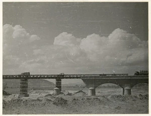 Bailey bridge near Rimini, Italy, during World War II - Photograph taken by George Kaye