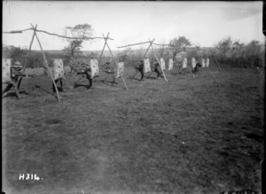 Bayonet training for New Zealand troops during World War I