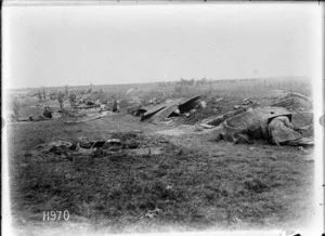 An Auckland Battalion headquarters during the attack on Bapaume, France