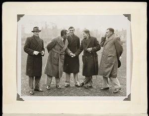 Photograph of Jack lovelock with other former Presidents of the Oxford Univeristy Athletic Club