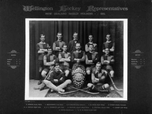 Wellington Hockey Representatives, New Zealand Shield holders, 1911 - Photograph taken by Zak Studios