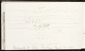 Crawford, James Coutts, 1817-1889 :Manawatu R[iver] below Raukaua. March 31st 1863.