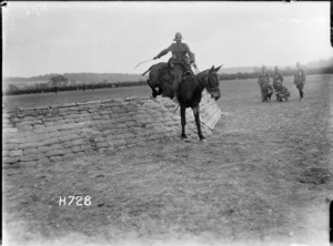 A mule jumper at a New Zealand Divisional sports competition, Authie