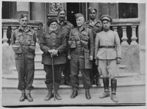 Group in Greece during World War II, including members of the Maori Battalion