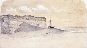 Artist unknown: [Album of an officer]. Mouth of R[iver] Patea. 1865. [3 May?]