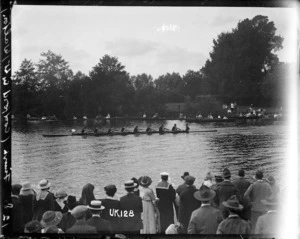 Codford New Zealand rowing eight winning at Walton-on-Thames